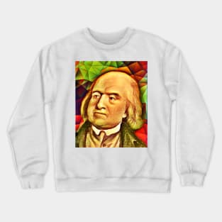 Jeremy Bentham Snow Portrait | Jeremy Bentham Artwork 15 Crewneck Sweatshirt